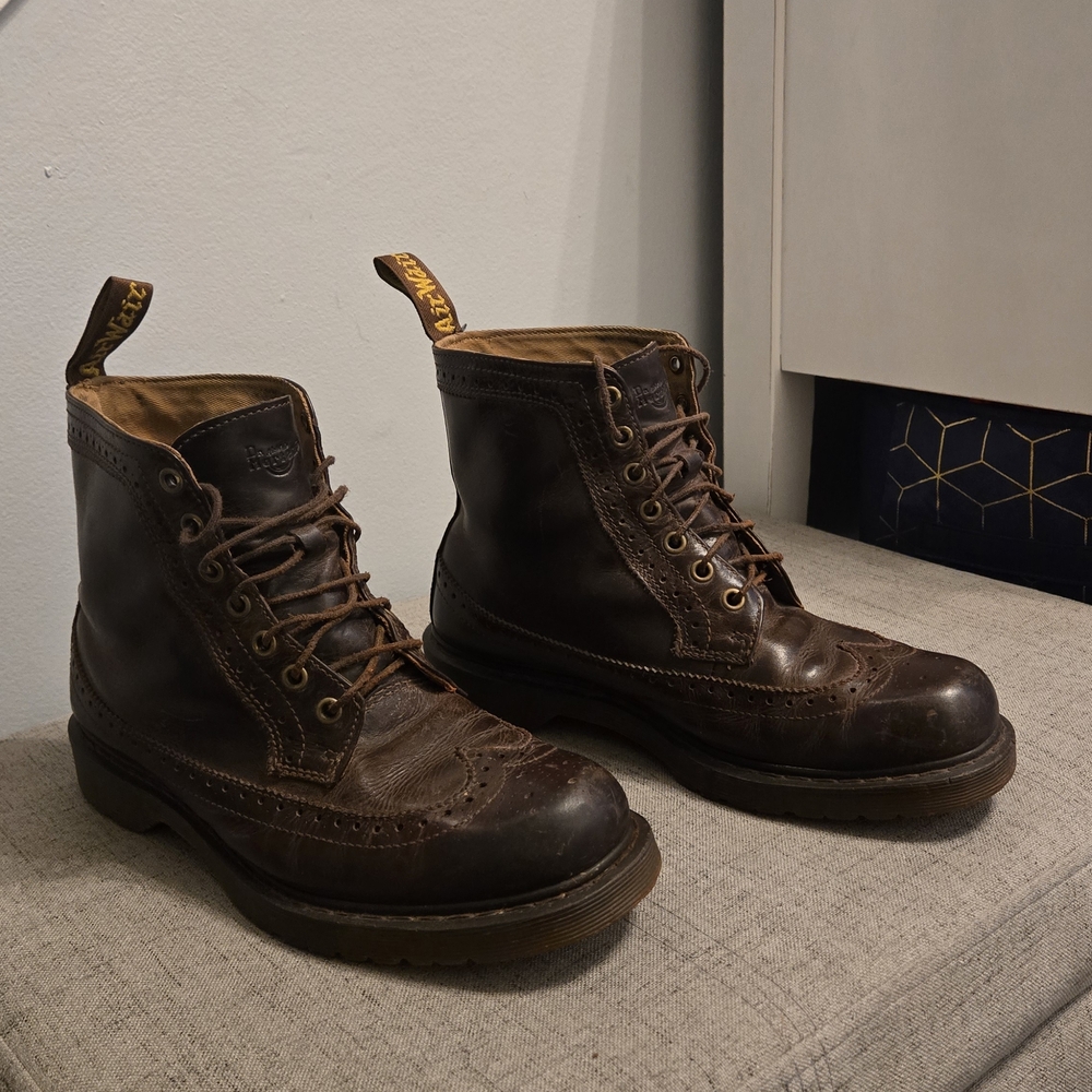 Dr. Martens Brown Leather Lace-Up Boots